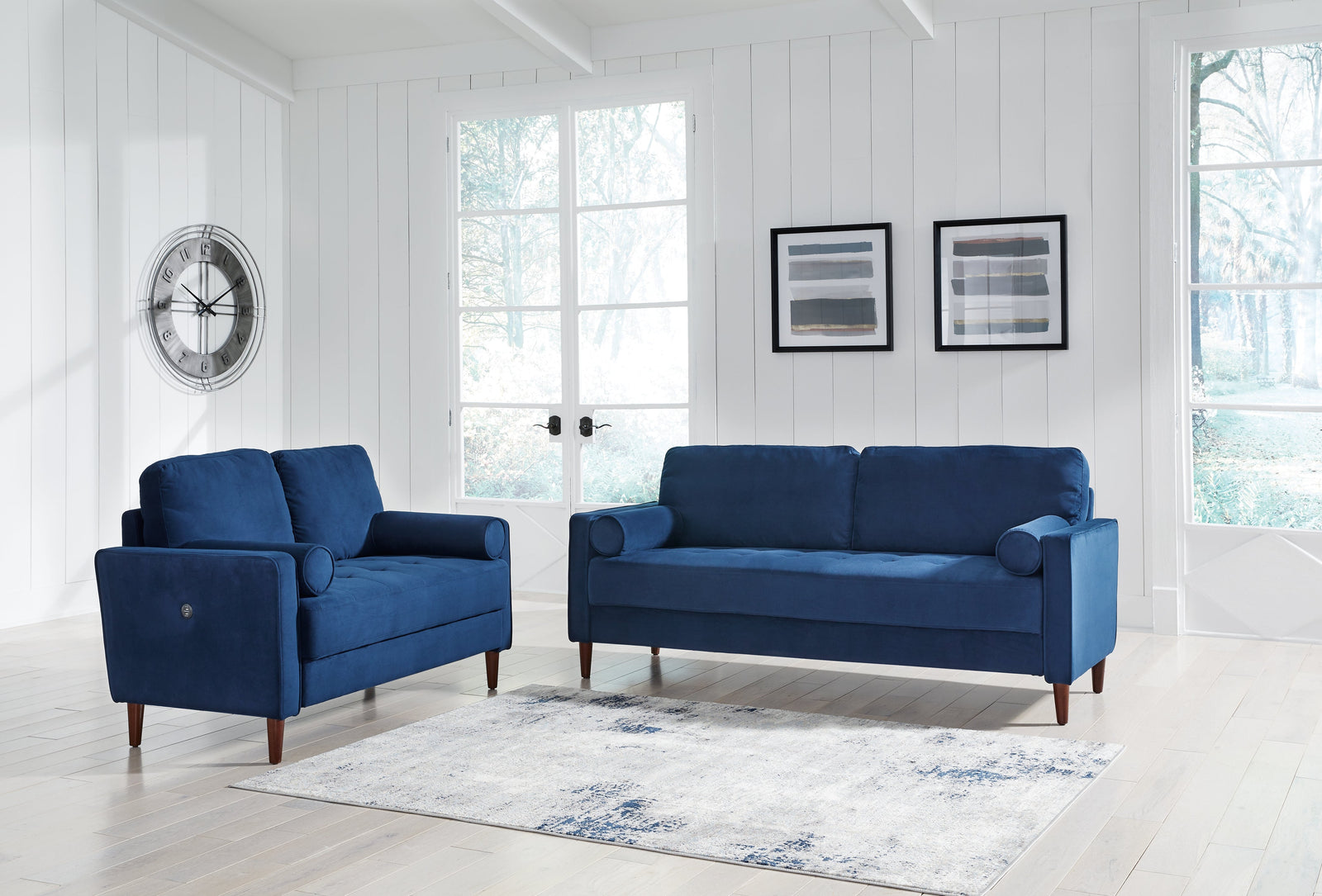 Darlow Indigo Sofa And Loveseat