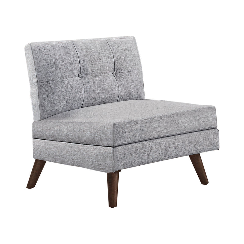 Churchill Ottoman With Tapered Legs Grey