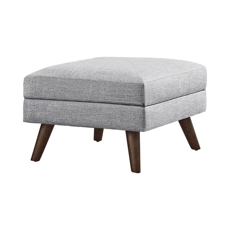 Churchill Ottoman With Tapered Legs Grey