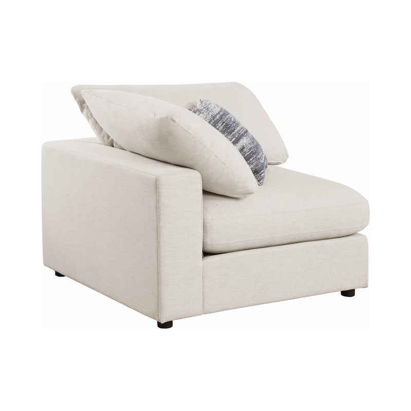 Serene Upholstered Rectangular Ottoman Beige