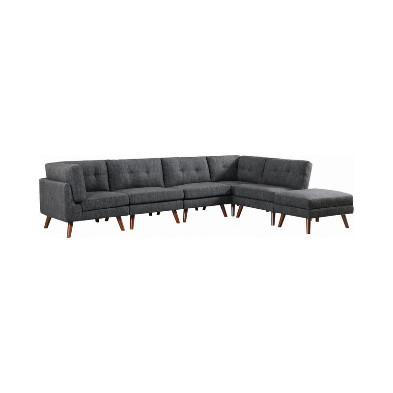 Churchill Rectangular Ottoman Dark Grey