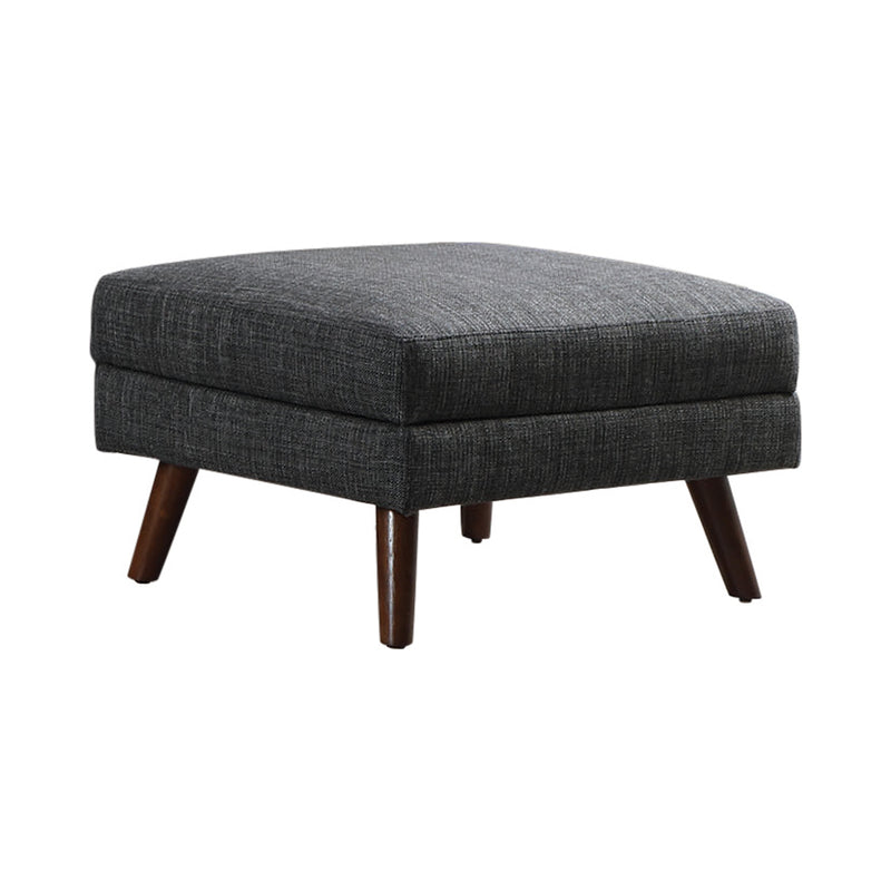 Churchill Ottoman With Tapered Legs Grey