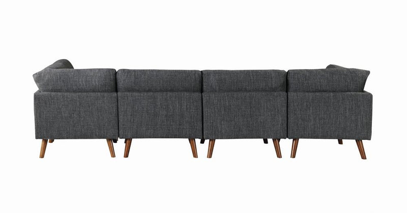 Churchill Rectangular Ottoman Dark Grey