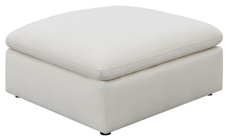 Hobson Cushion Seat Ottoman Off white