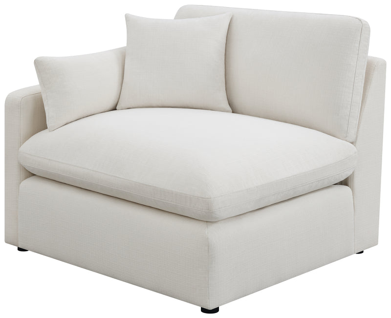 Hobson Cushion Seat Ottoman Off white