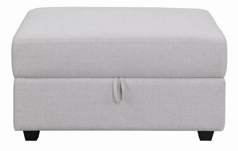 Cambria Square Storage Ottoman Grey