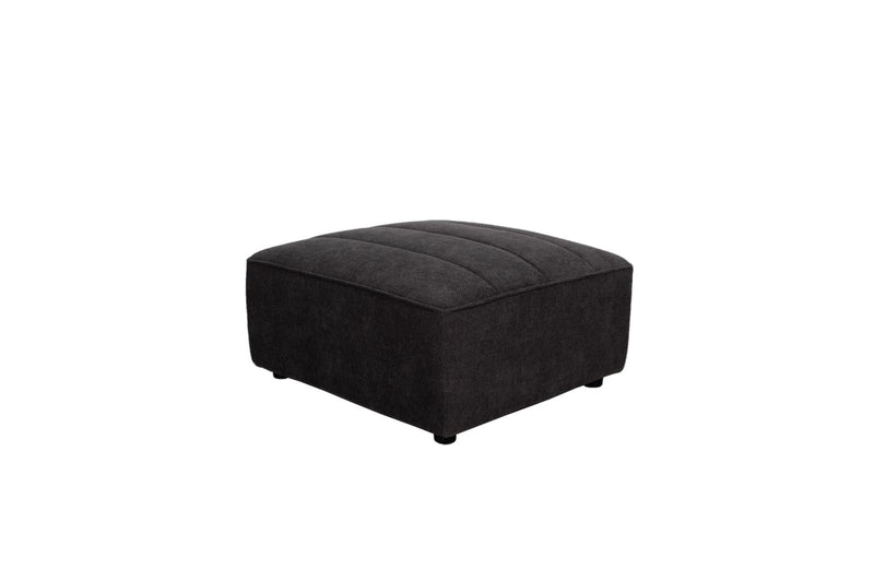 Sunny Square Upholstered Ottoman Dark Charcoal