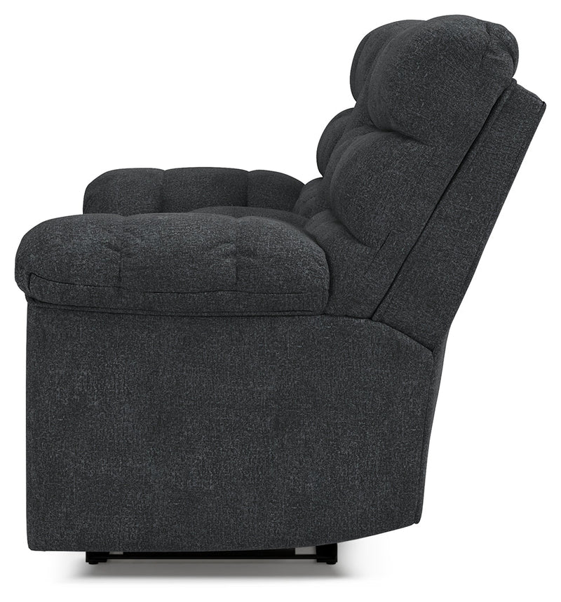 Wilhurst Marine Chenille Reclining Loveseat With Console