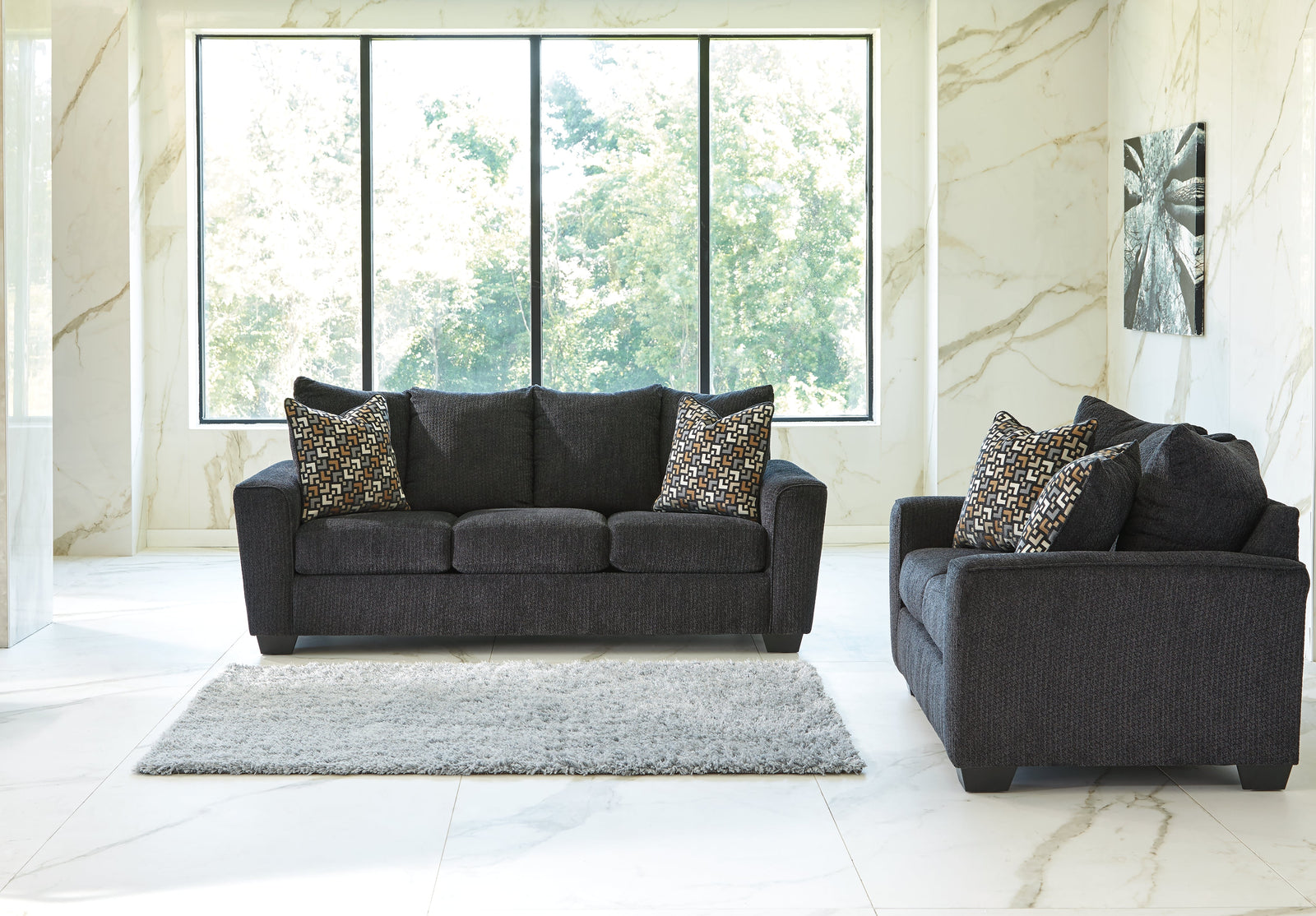 Wixon Slate Sofa And Loveseat