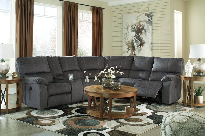 Urbino Charcoal Chenille 3-Piece Power Reclining Sectional