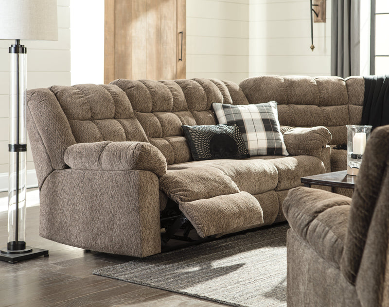 Workhorse Cocoa Chenille Reclining Sofa