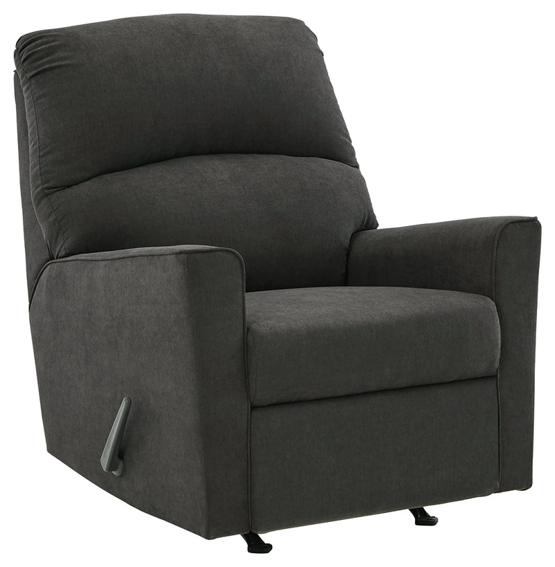 Lucina Charcoal Microfiber Recliner