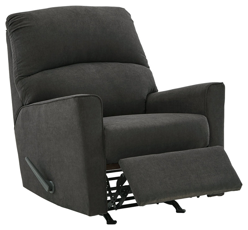 Lucina Charcoal Microfiber Recliner