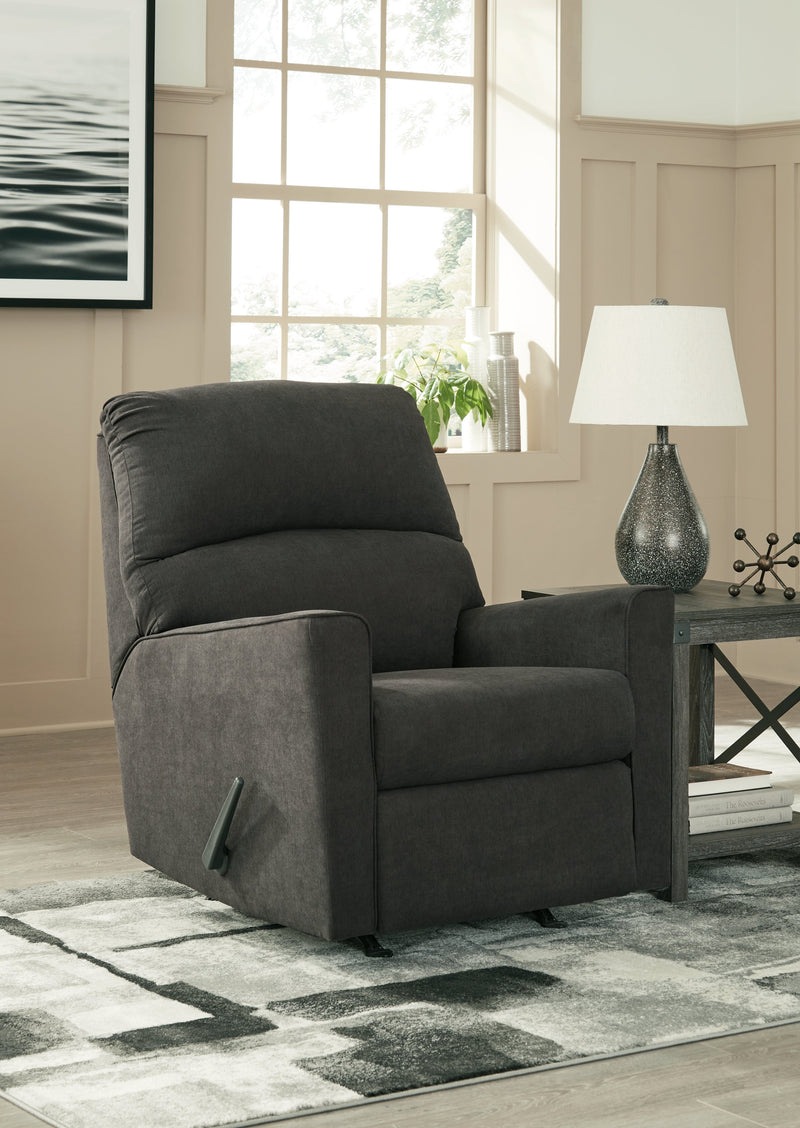 Lucina Charcoal Microfiber Recliner