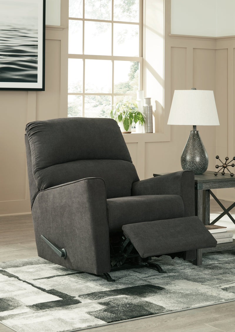 Lucina Charcoal Microfiber Recliner