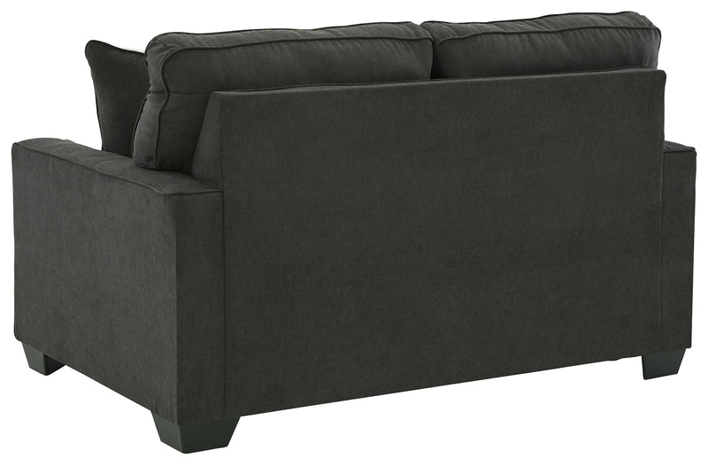 Lucina Charcoal Microfiber Loveseat