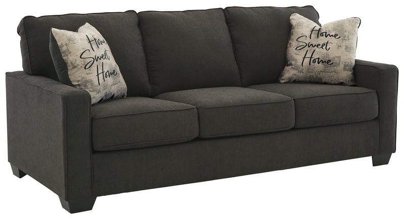 Lucina Charcoal Microfiber Sofa