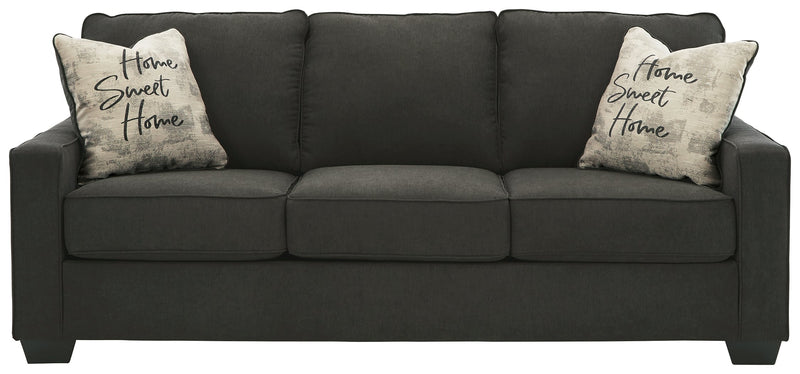 Lucina Charcoal Microfiber Sofa