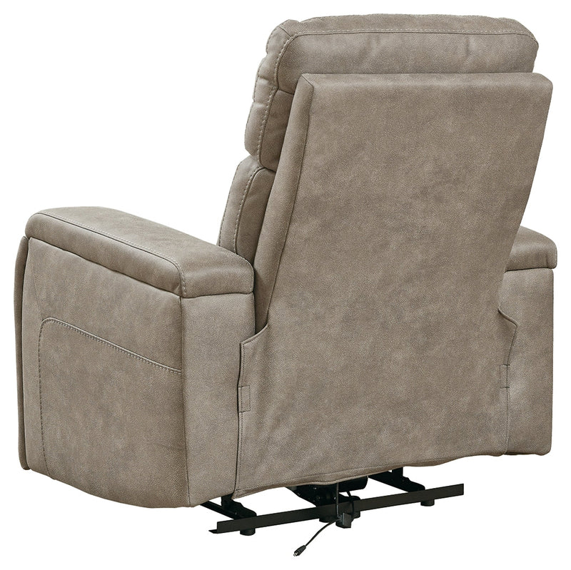 Rowlett Fog Faux Leather Power Recliner