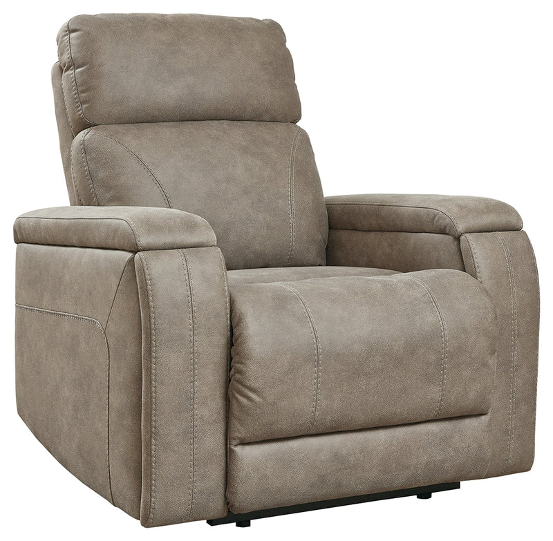 Rowlett Fog Faux Leather Power Recliner