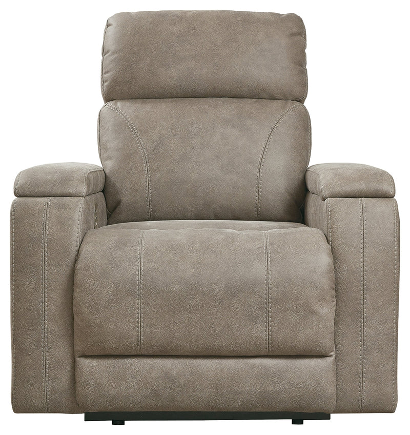 Rowlett Fog Faux Leather Power Recliner