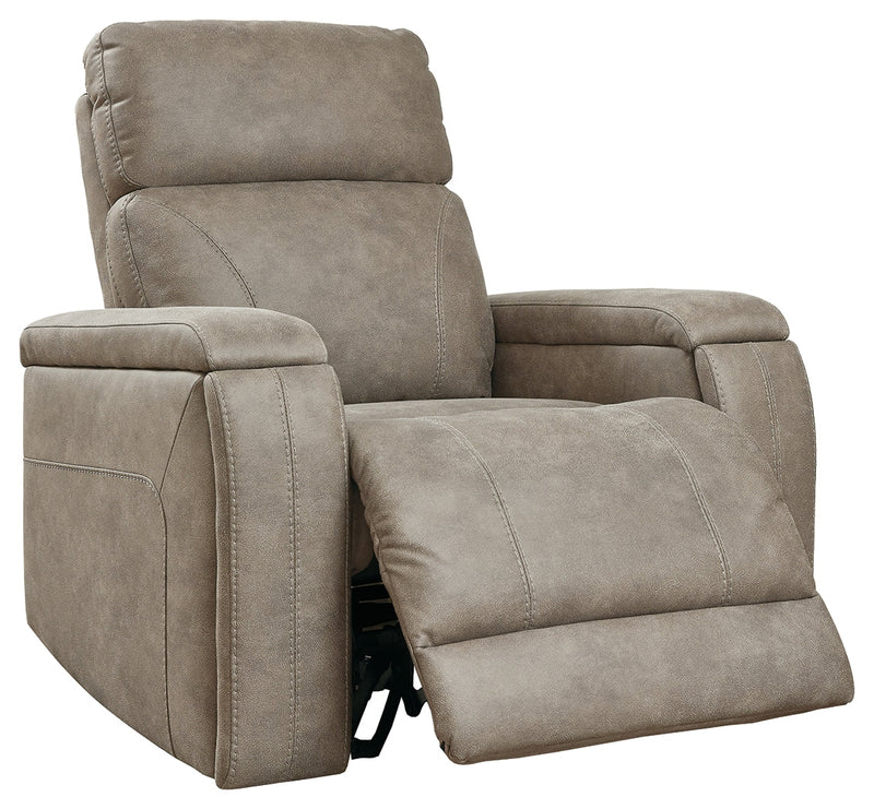 Rowlett Fog Faux Leather Power Recliner