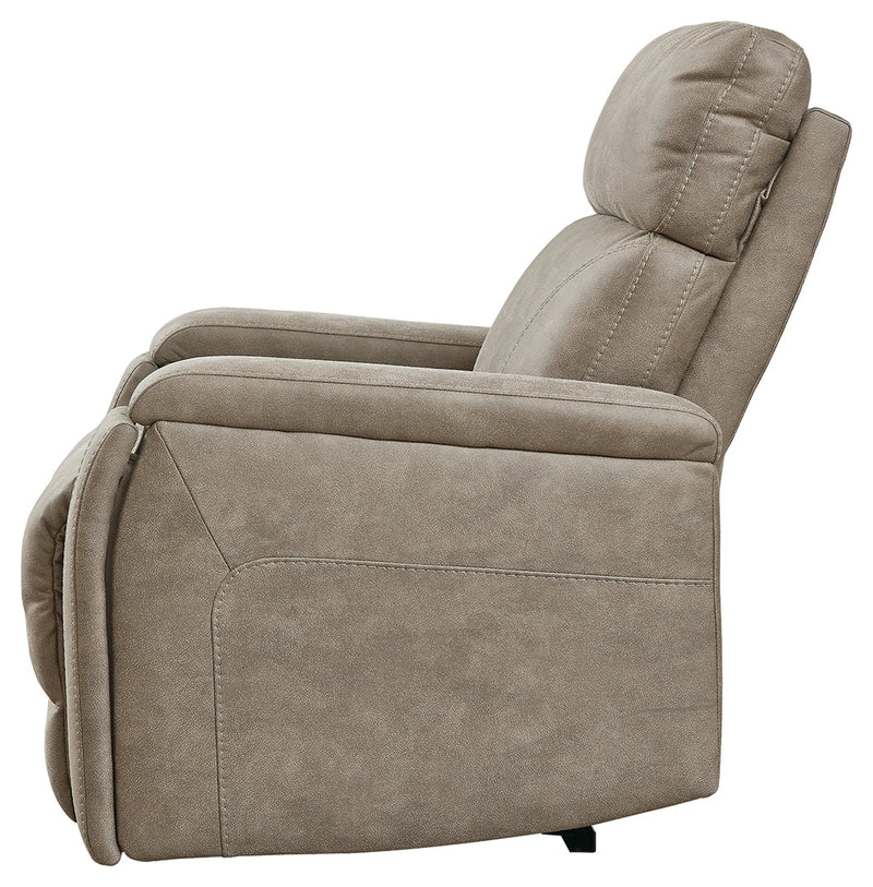 Rowlett Fog Faux Leather Power Recliner