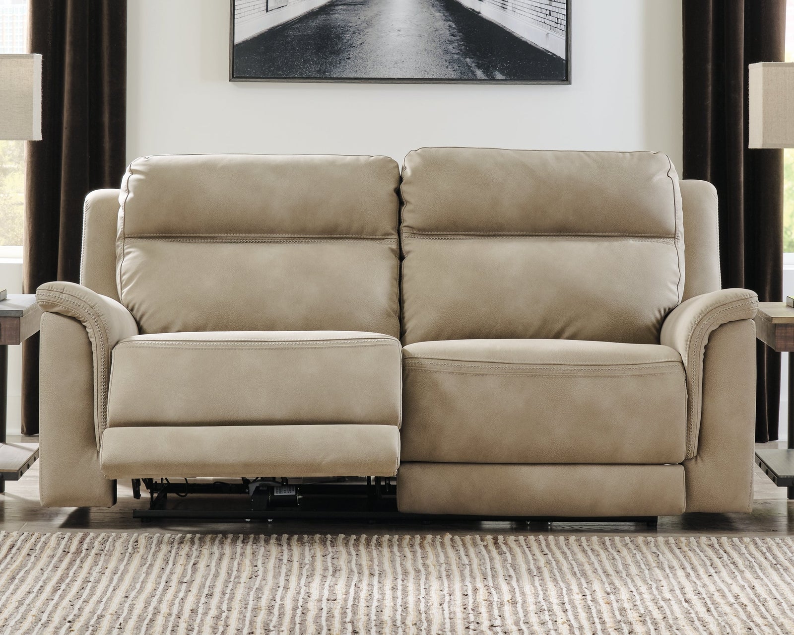 Next-Gen Durapella Sand Microfiber Power Reclining Sofa