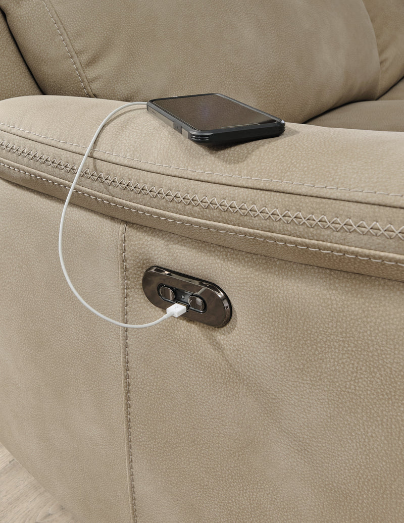 Next-Gen Durapella Sand Microfiber Power Reclining Sofa