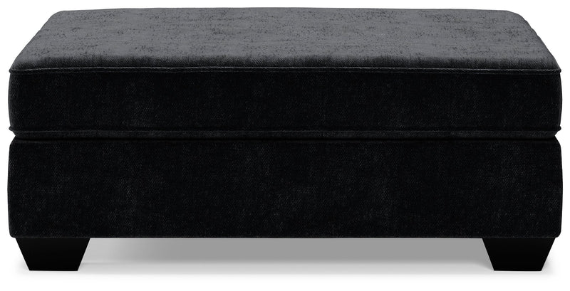 Lavernett Charcoal Chenille,microfiber Oversized Accent Ottoman