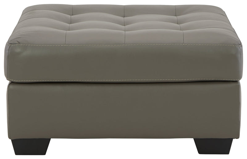 Donlen White Synthetic Oversized Accent Ottoman