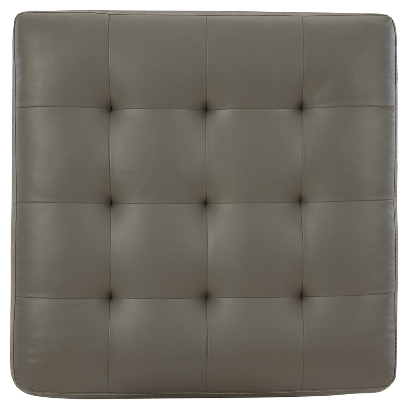 Donlen White Synthetic Oversized Accent Ottoman