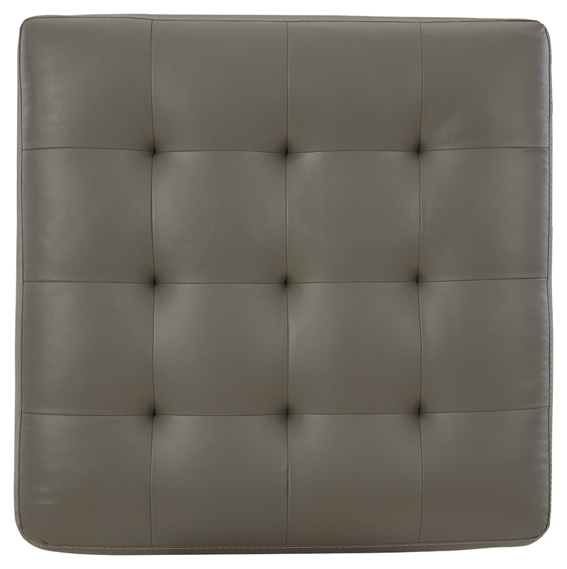 Donlen Gray Synthetic Oversized Accent Ottoman