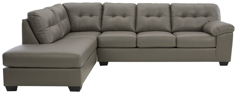 Donlen Gray 2-Piece Sectional With Chaise