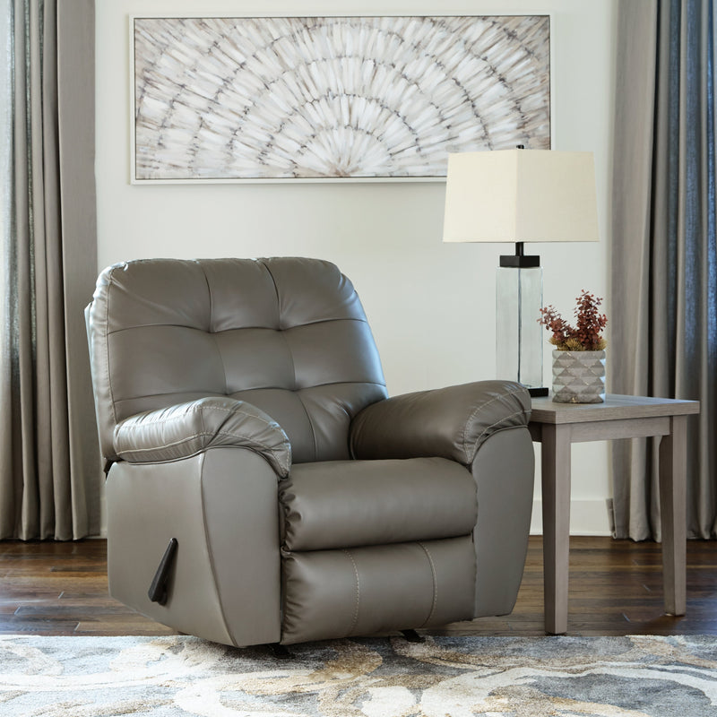 Donlen Gray Sofa Loveseat And Recliner