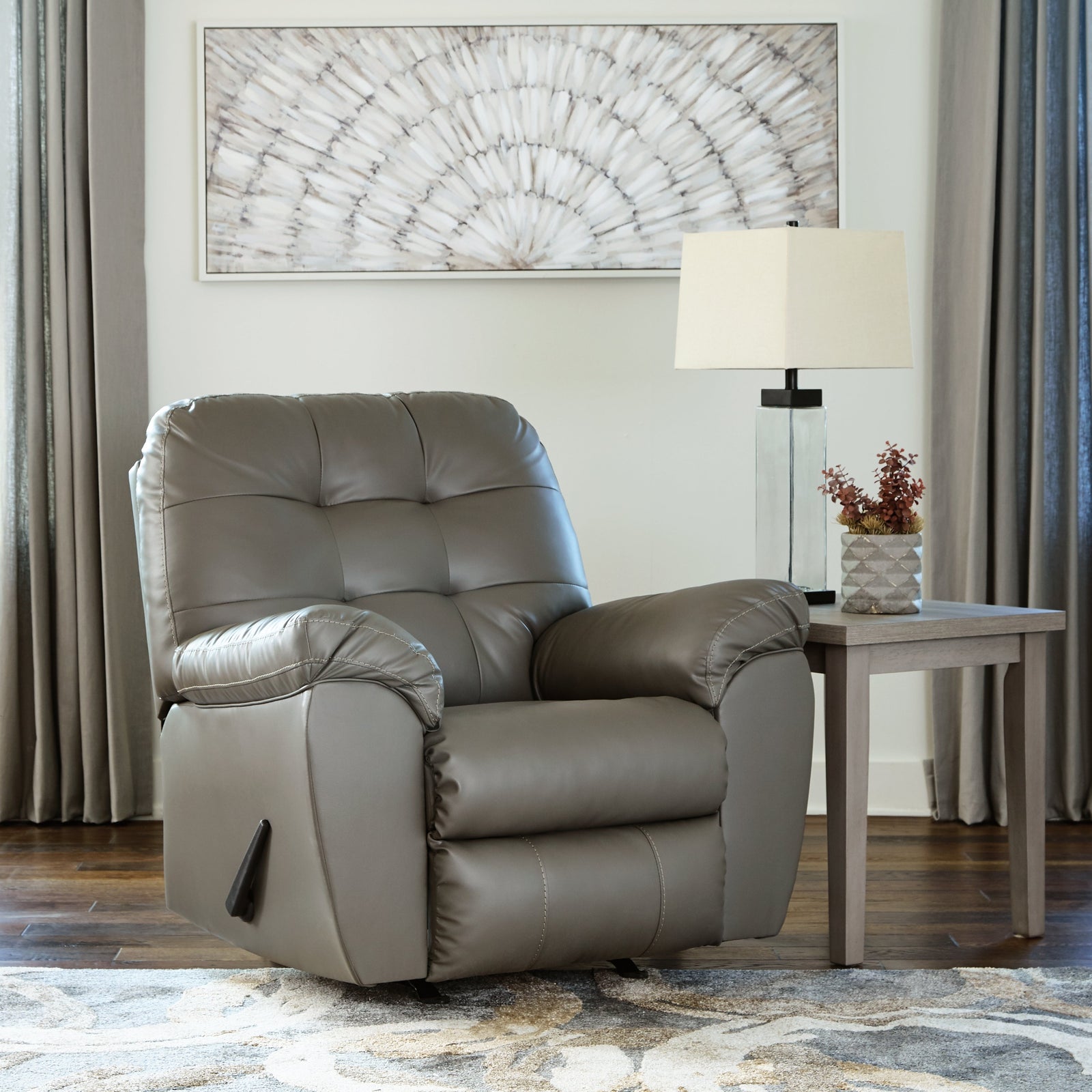 Donlen Gray Synthetic Recliner