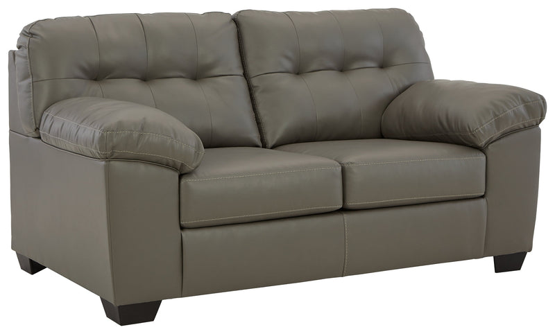 Donlen Gray Synthetic Loveseat