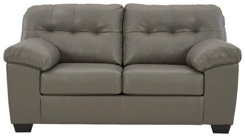 Donlen Gray Synthetic Loveseat