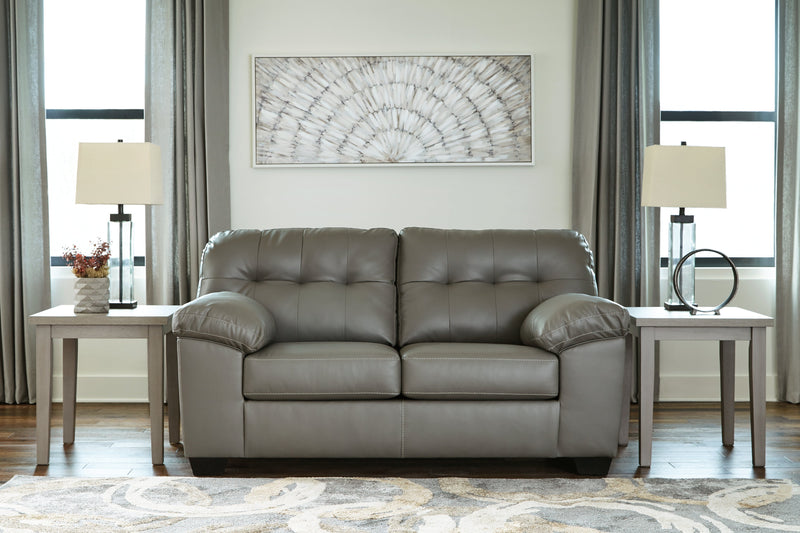 Donlen Gray Sofa Loveseat And Recliner