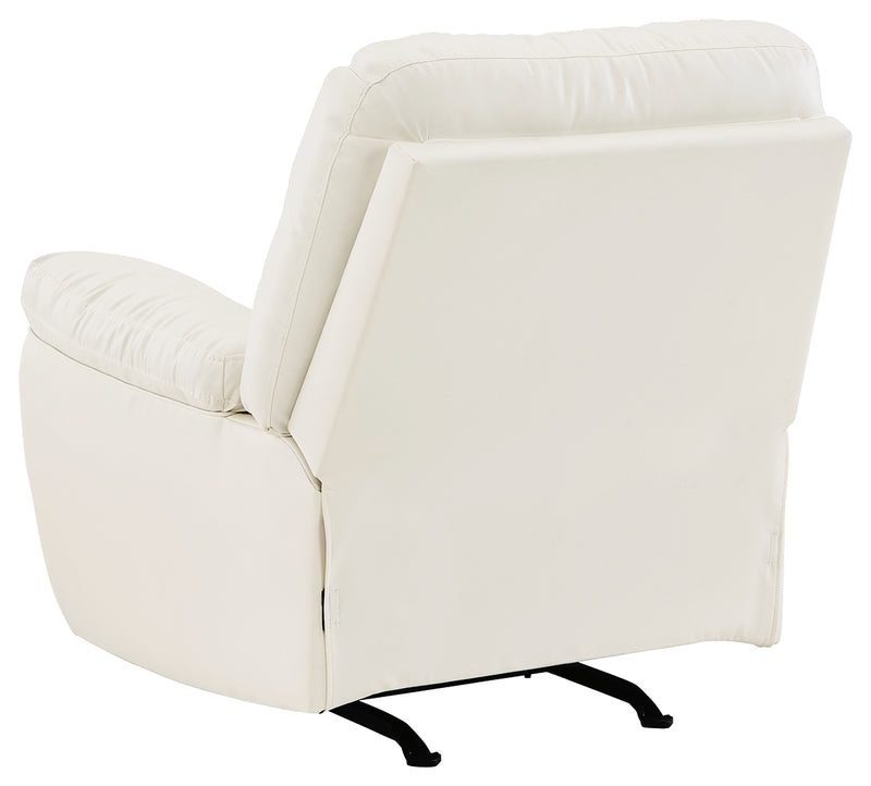 Donlen White Synthetic Recliner