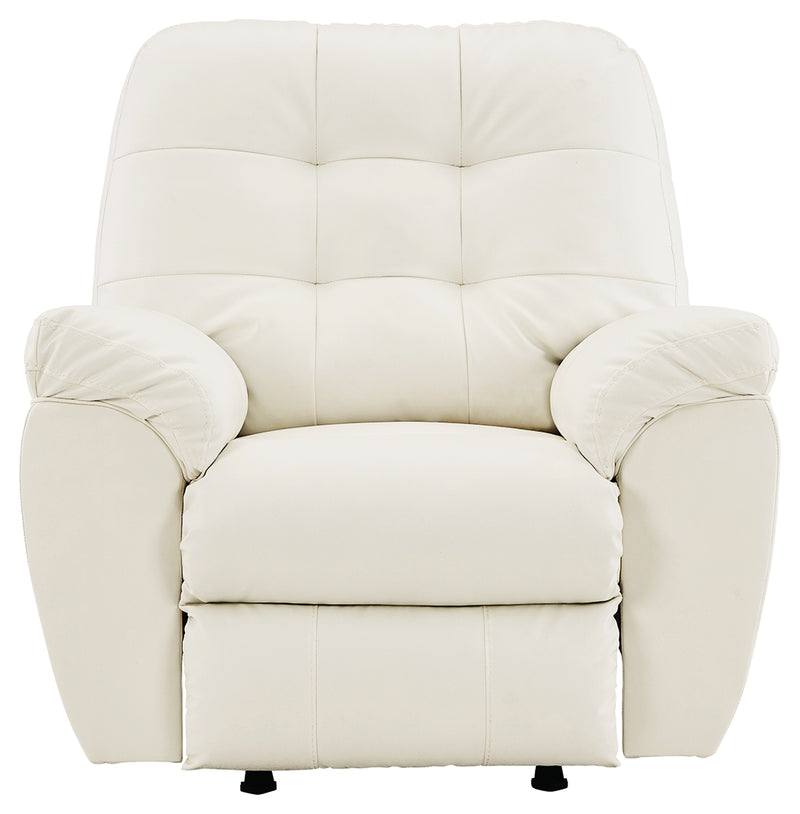 Donlen White Synthetic Recliner