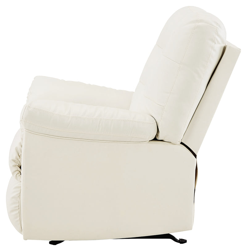 Donlen White Synthetic Recliner