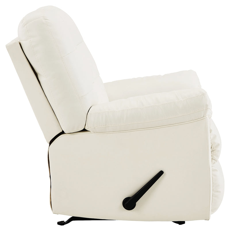 Donlen White Synthetic Recliner