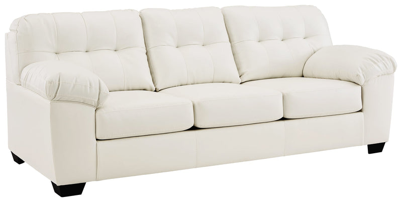 Donlen White Synthetic Queen Sofa Sleeper