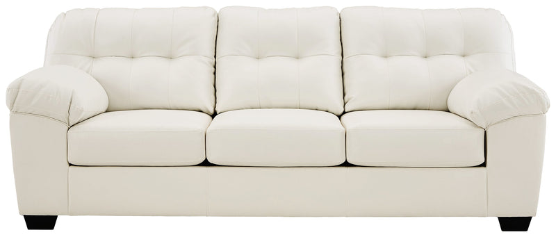 Donlen White Synthetic Queen Sofa Sleeper