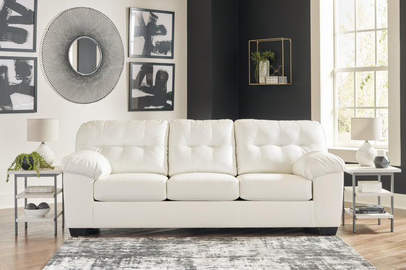 Donlen White Synthetic Sofa