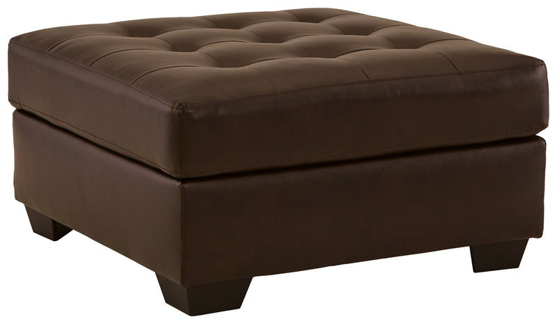 Donlen Chocolate Synthetic Oversized Accent Ottoman