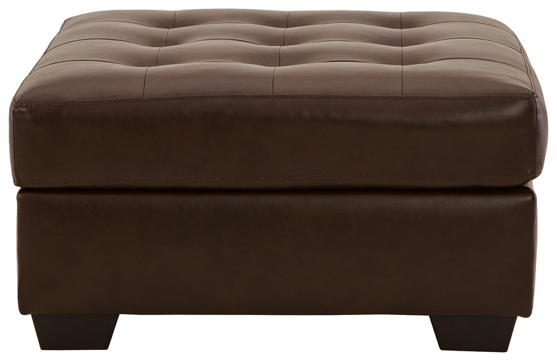 Donlen Chocolate Synthetic Oversized Accent Ottoman