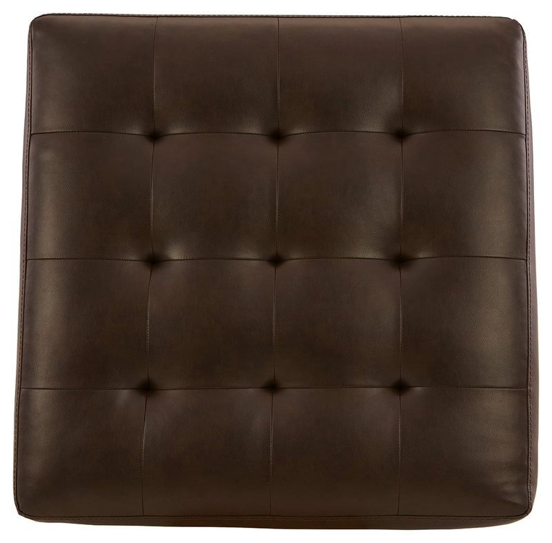 Donlen Chocolate Synthetic Oversized Accent Ottoman