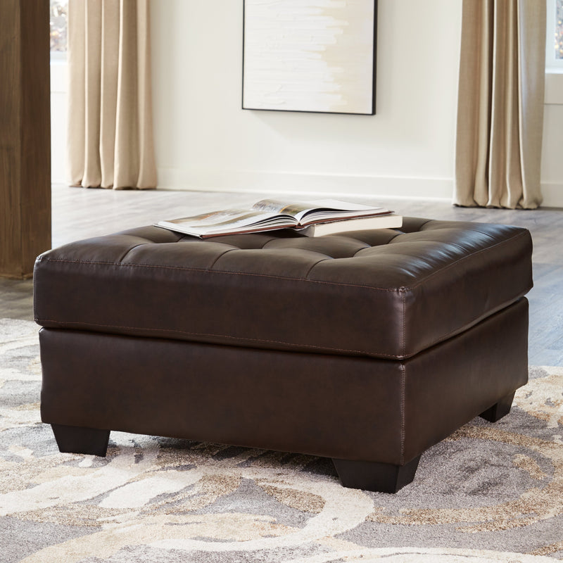 Donlen Chocolate 2-Piece Sectional With Ottoman